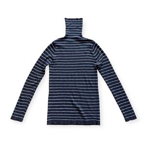 Striped Navy Turtleneck Sweater